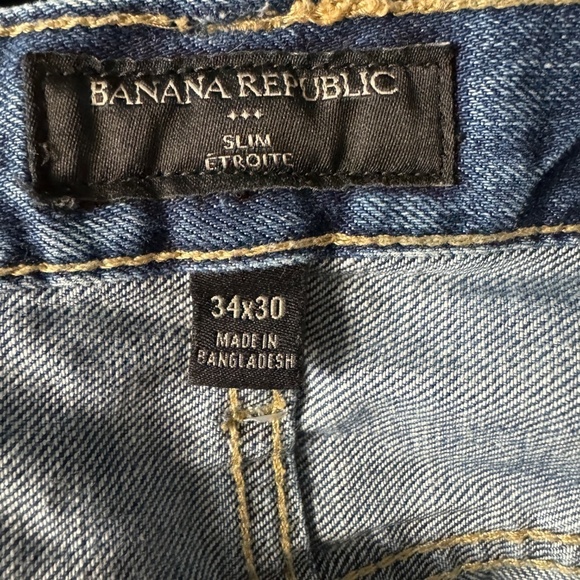 Banana Republic Factory Men's Slim Denim Blue Jeans Size 34 x 30 (Check Actual) - Picture 5 of 12